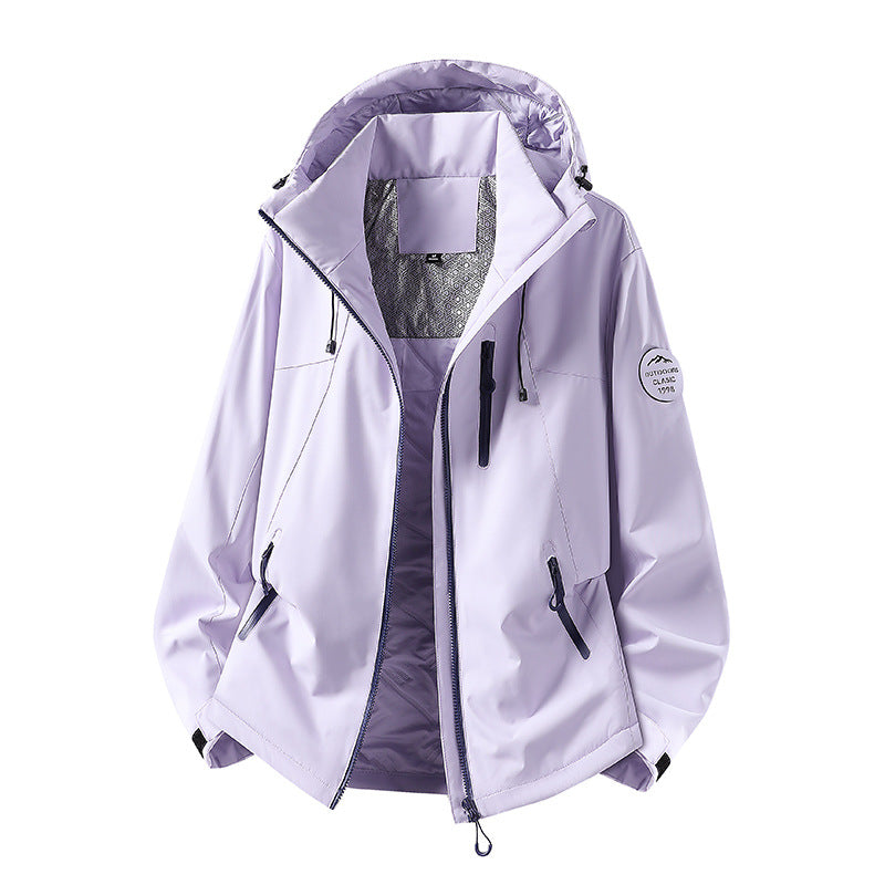 Herren Wasserabweisende Softshelljacke mit Kapuze und Reißverschlusstaschen Shop Nory