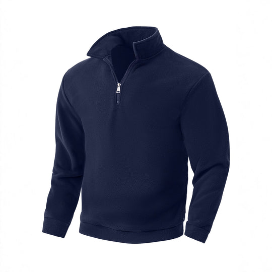 Herren Fleece-Halbzip-Pullover mit Stehkragen, weichem Teddy-Fleece und elastischen Bündchen Shop Nory
