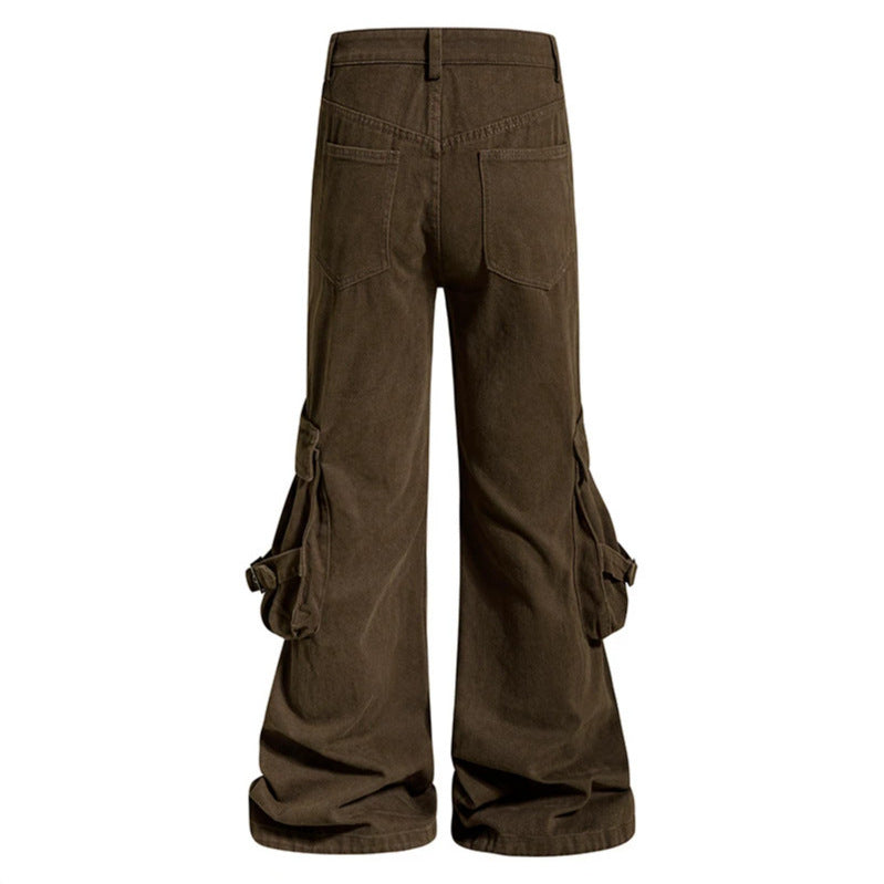Damen Cargo-Culotte mit gerafften Beuteltaschen, Ösenriemen und seitlichen Reißverschlüssen Shop Nory