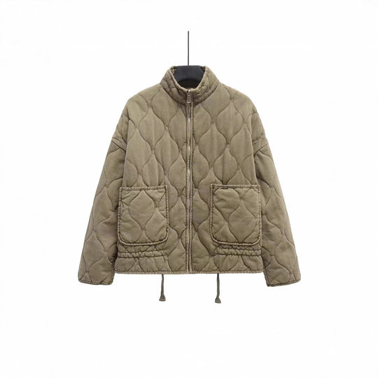 Damen Steppjacke mit Stehkragen, Kissensteppung und Tunnelzug Shop Nory