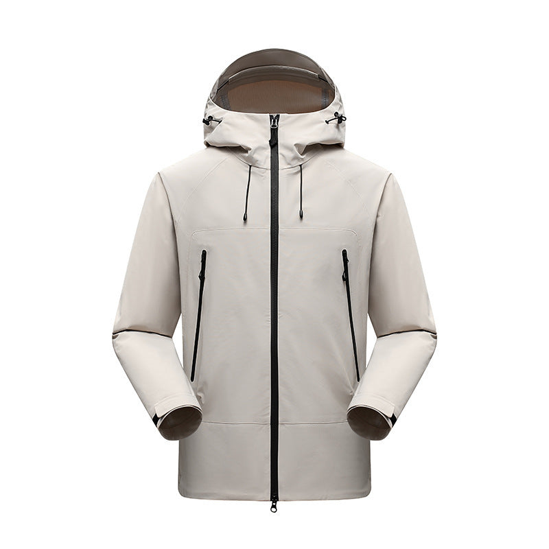 Herren Minimalistische technische dreilagige Softshelljacke mit versiegelten Nähten und wasserdichtem Frontreißverschluss Shop Nory