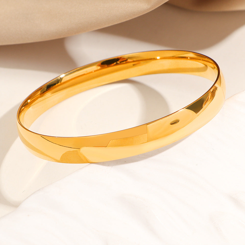 Damen Schlichte Minimalistische Gold Armreif Shop Nory