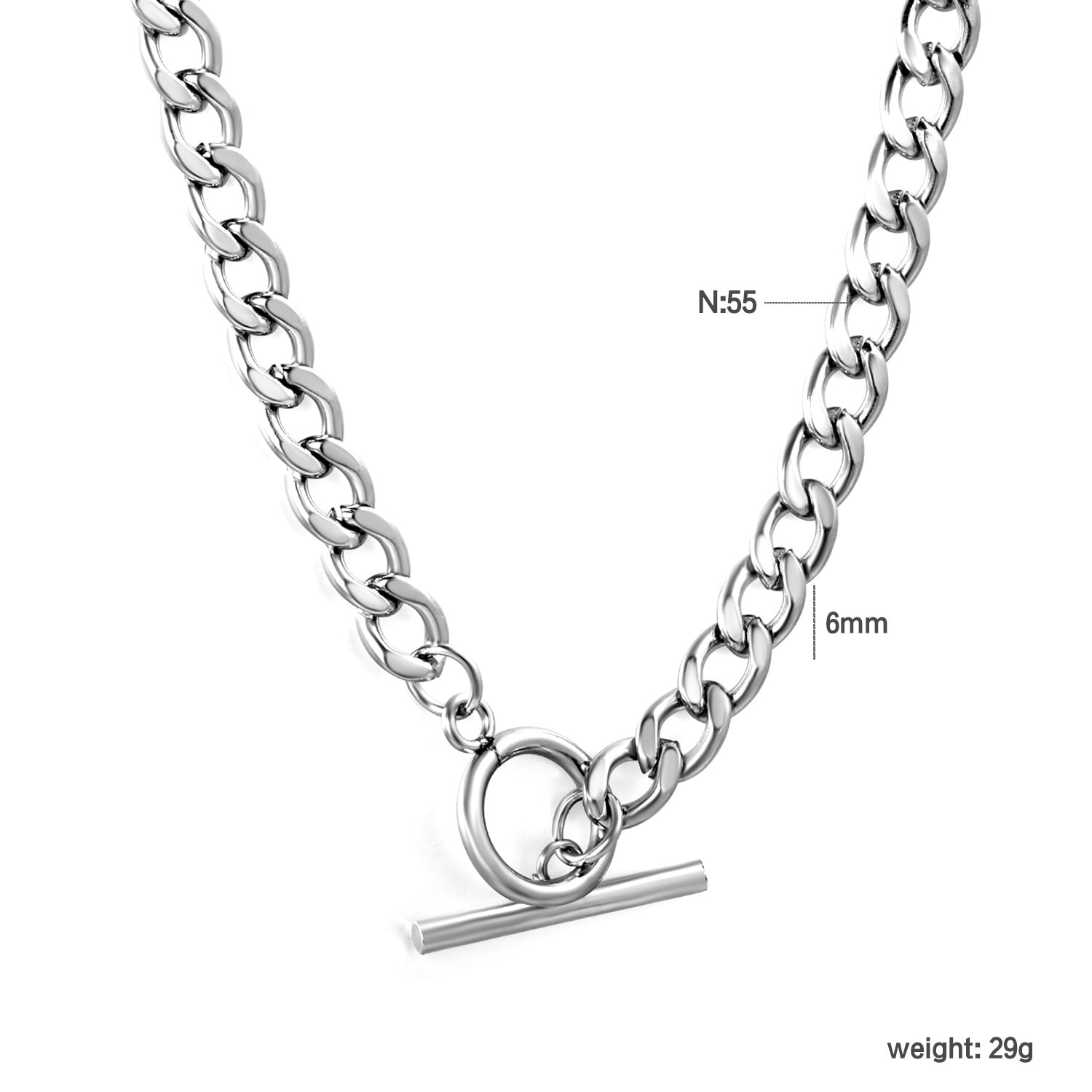 Damen Edelstahl Gliederkette mit innovativem Verschluss Shop Nory