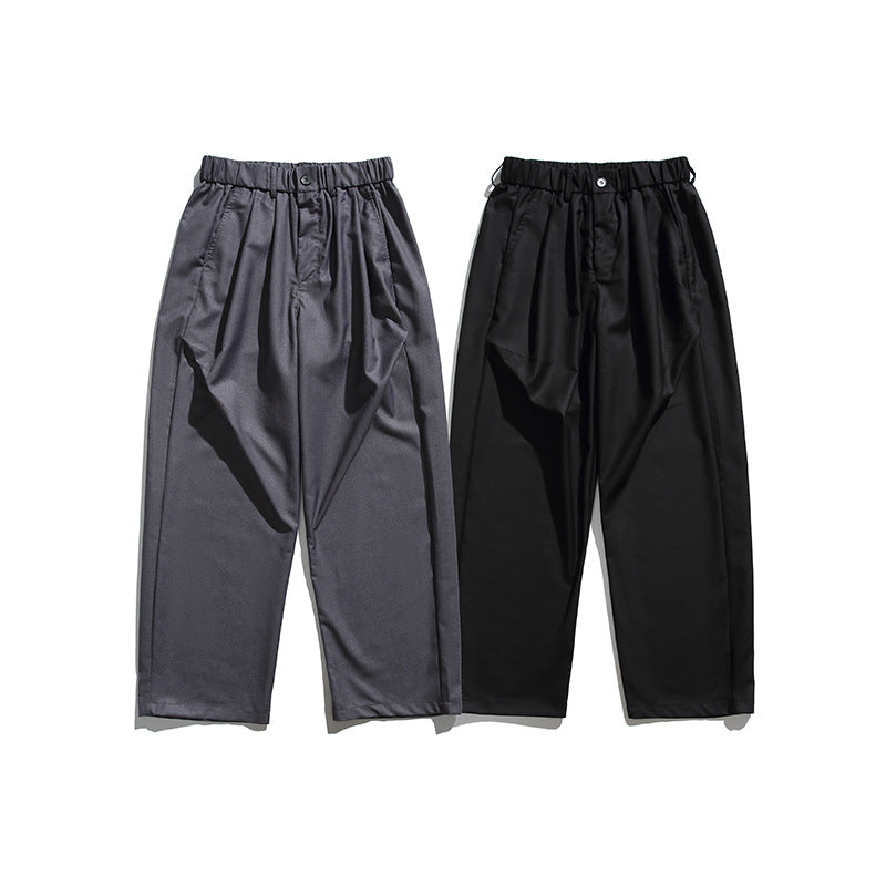 Herren Weite Bundfalten-Hose mit elastischem Tunnelzugbund und Cropped-Schnitt Shop Nory