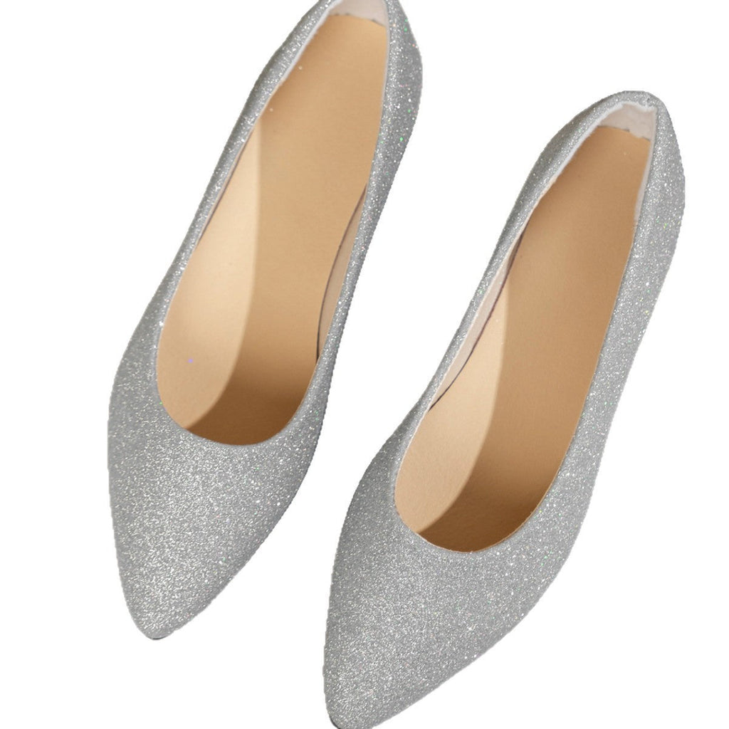 Damen Glitzernde Ballerinas mit elegantem Schnitt