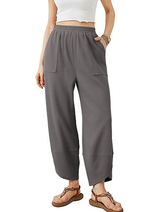 Damen Culotte-Hose mit elastischem Bund und aufgesetzten Taschen Shop Nory