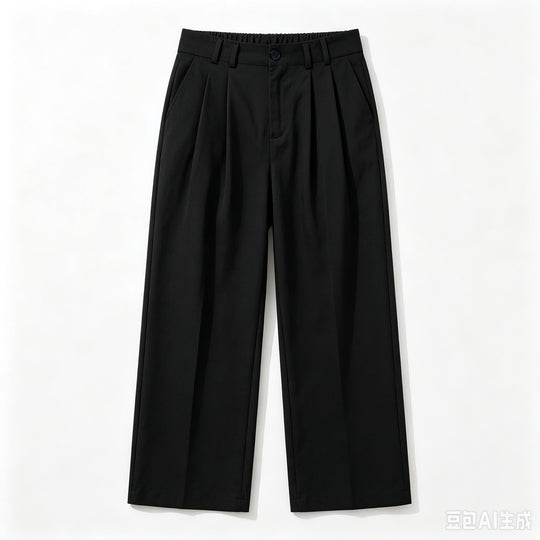 Damen Hochtaillierte weite Bundfaltenhose mit verkürztem Bein und verstellbaren Knopf-Bündchen Shop Nory
