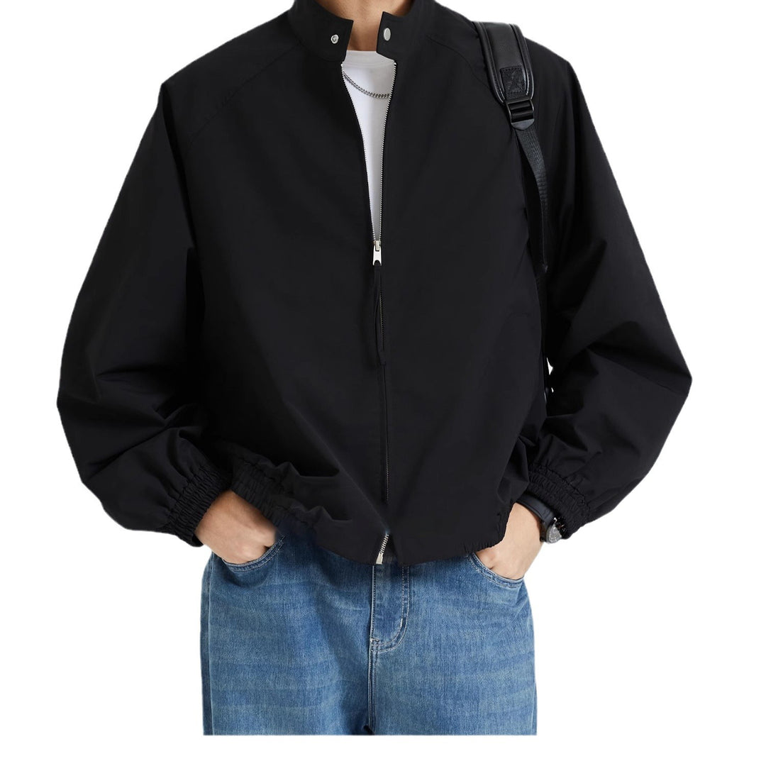 Herren leichte oversized Bomberjacke mit Stehkragen und elastischen Bündchen Shop Nory