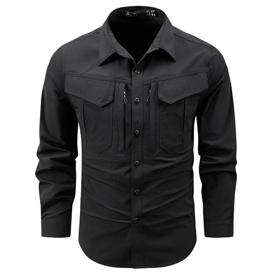 Herren Funktionales Outdoor-Hemd mit praktischen Taschen
