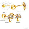 Damen Ohrstecker mit Pilz-Design und funkelnden Zirkonia Shop Nory