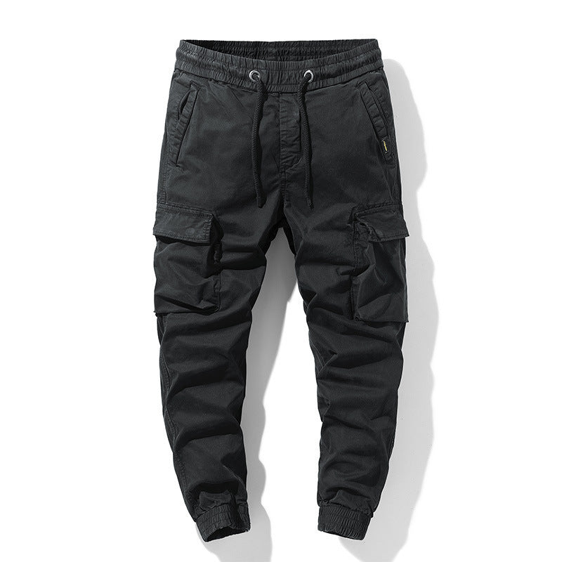 Herren Cargo-Jogger mit elastischem Bund, Multifunktions-Taschen und gesmokten Bündchen Shop Nory