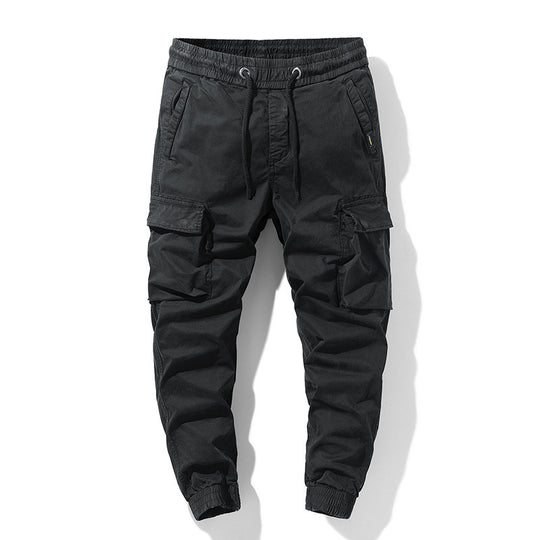 Herren Cargo-Jogger mit elastischem Bund, Multifunktions-Taschen und gesmokten Bündchen Shop Nory