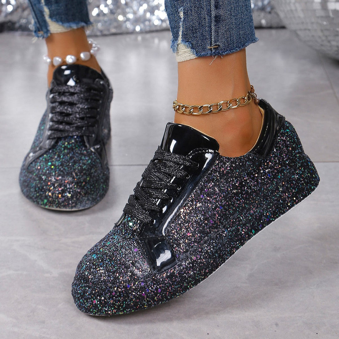 Damen Glitzernde Sneakers mit hohem Komfort und modischem Design