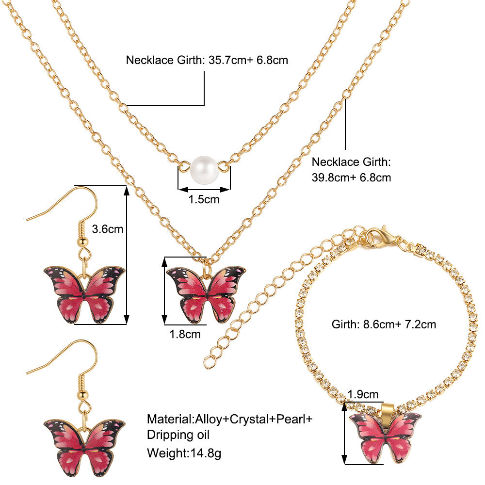 Damen Schmuckset mit Schmetterlingsdesign Shop Nory