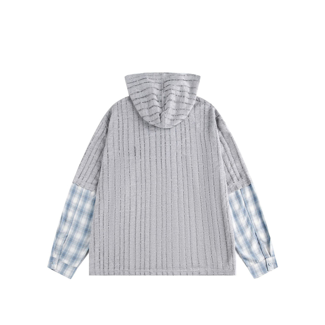 Unisex Lässiger Kapuzenpullover im Layering-Look mit Schnür‑V‑Ausschnitt Shop Nory