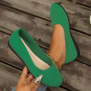 Damen bequeme Ballerinas aus elastischem GewShopnorye mit formschöner Sohle