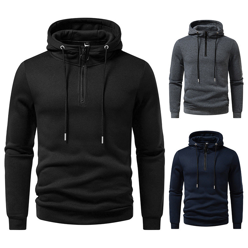 Herren Kapuzenpullover mit modernem Reißverschluss und atmungsaktivem Material Shopnory