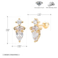 Damen Ohrstecker mit luxuriösem Zirkonbesatz aus 925 Sterling Silber Shop Nory