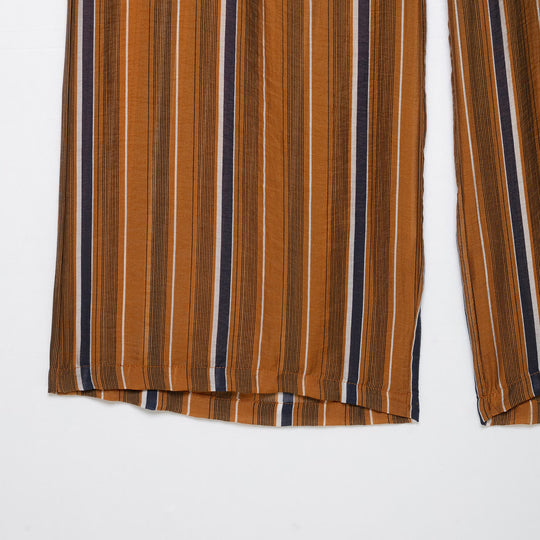 Damen Weite Palazzo‑Hose mit Tunnelzugbund und vertikalem Streifenjacquard Shop Nory