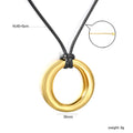 Damen Halskette mit modernem, glänzendem Ring-Anhänger aus edlem Edelstahl Shop Nory