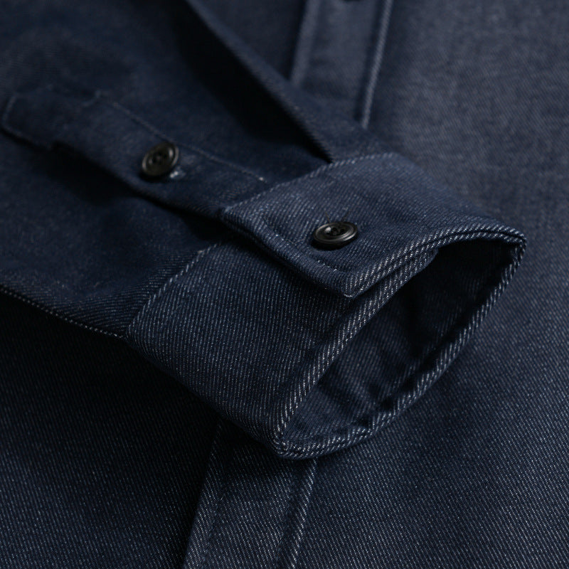 Herren Baumwoll-Denim-Überhemd mit Pattentasche und entspanntem Schnitt Shop Nory