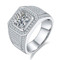 Damen Hochwertiger Ring mit quadratischem Zirkonia und funkelndem Pavé-Besatz Shop Nory