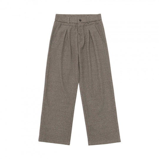 Damen Weite Bundfaltenhose mit hohem Bund und geradem Bein Shop Nory
