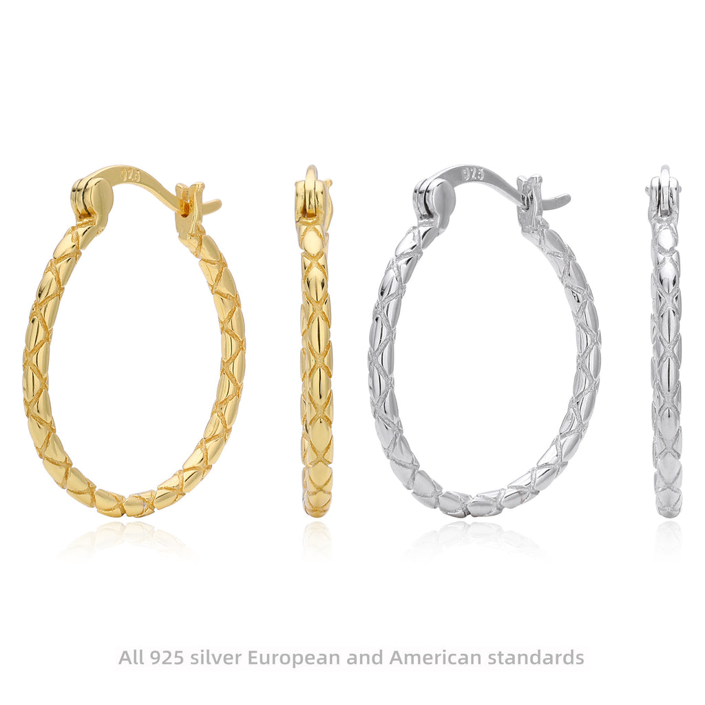 Damen Creolen mit modernem, geflochtenem Design Shop Nory