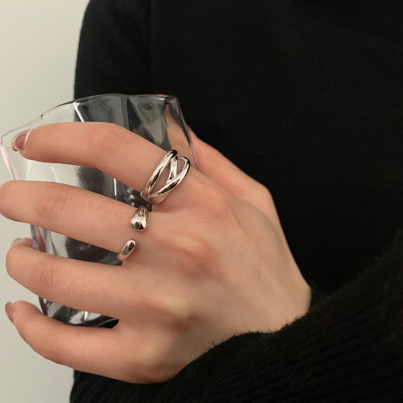 Damen Offener Ring mit eleganter, geschwungener Form Shop Nory
