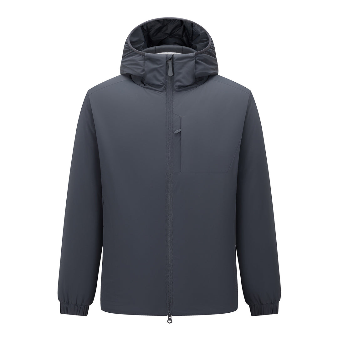 Herren Leichte wasserdichte Softshell-Regenjacke mit Kapuze und versteckter Brusttasche Shop Nory