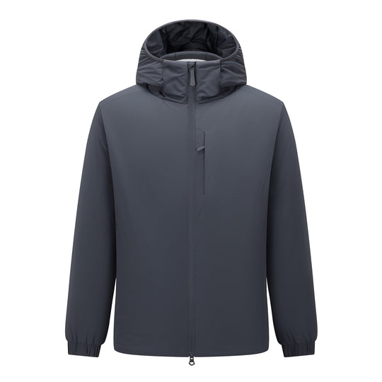 Herren Leichte wasserdichte Softshell-Regenjacke mit Kapuze und versteckter Brusttasche Shop Nory
