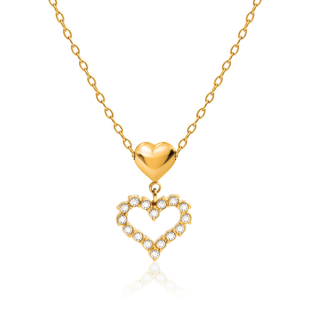 Damen Halskette mit charmanten Anhängern und hypoallergenem Edelstahl Shop Nory