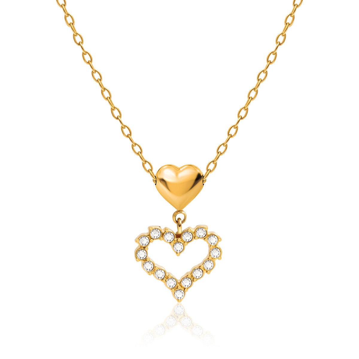 Damen Halskette mit charmanten Anhängern und hypoallergenem Edelstahl Shop Nory