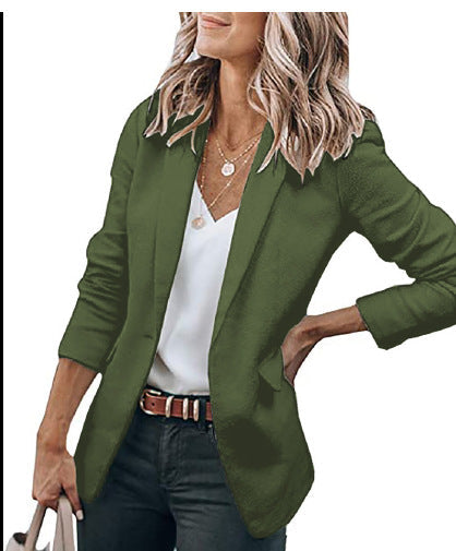Damen komfortable Blazerjacke mit strukturiertem Design und eleganten Akzenten