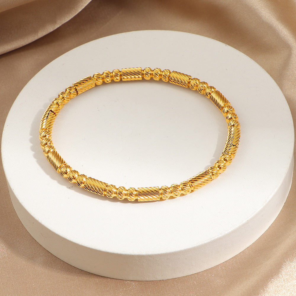 Frauen Elegante Goldplattierte Funkelnde Armband Shop Nory
