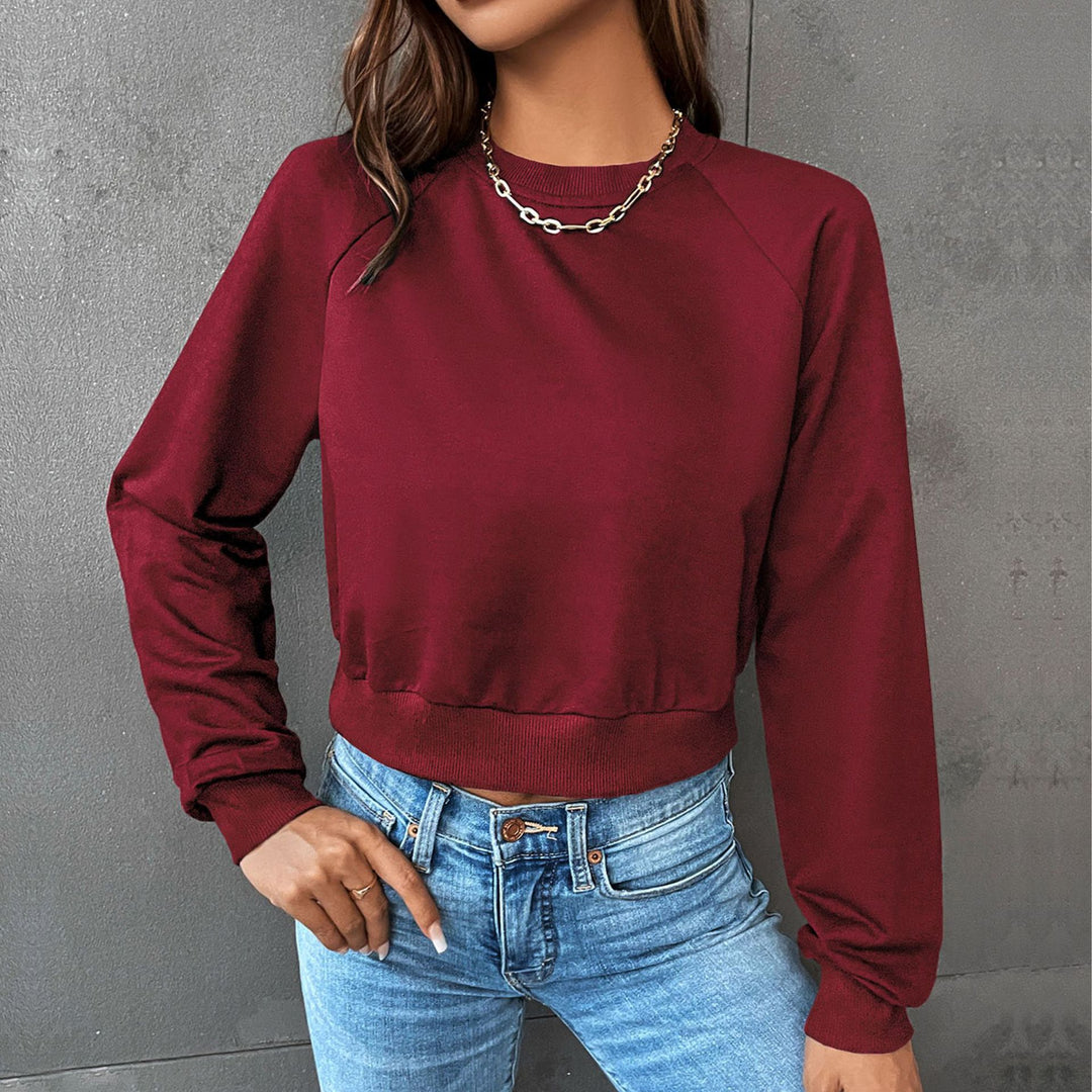 Damen Sportlicher Cropped Pullover Shop Nory