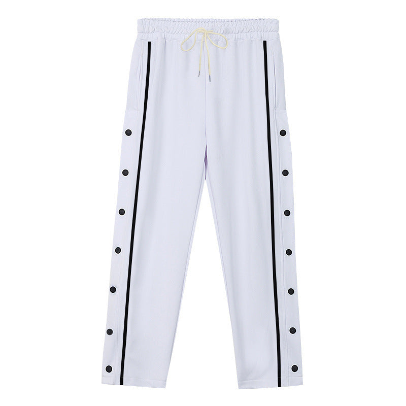 Herren Sportliche Snap-Trackhose mit seitlichen Druckknopfleisten und Tunnelzug Shop Nory