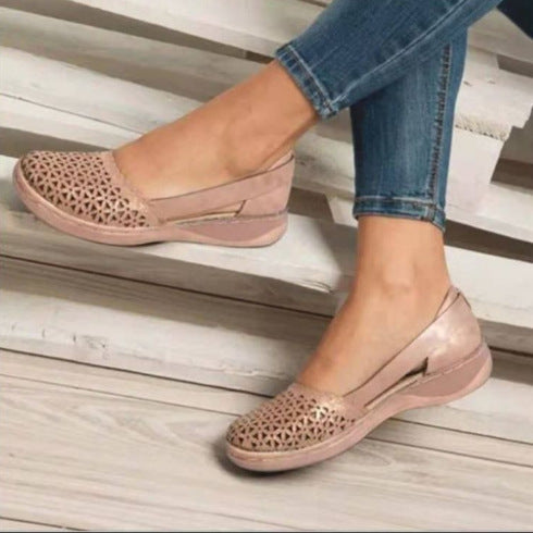 Damen Bequeme und luftige Freizeitschuhe mit durchbrochenem Design Shopnory