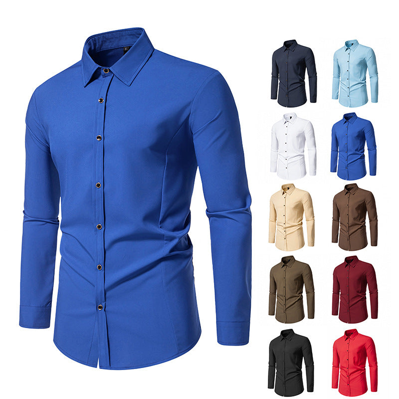 Herren modisches Langarmhemd mit elegantem Schnitt