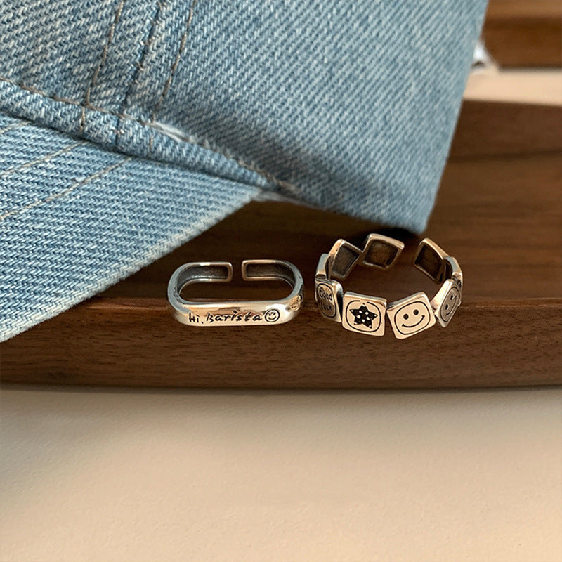 Damen verspielter Ring mit bunten Emoji-Motiven Shop Nory