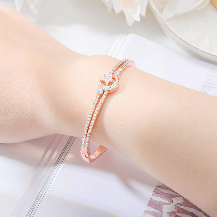 Damen Armreif mit funkelndem Zirkonia-Besatz Shop Nory