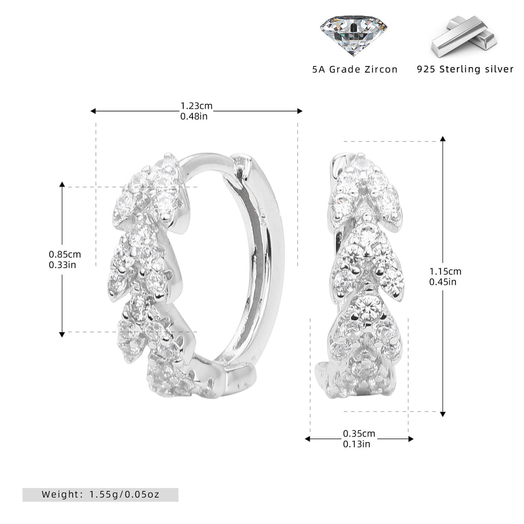 Damen Ohrhänger mit funkelndem Zirkonbesatz aus 925 Sterling Silber Shop Nory