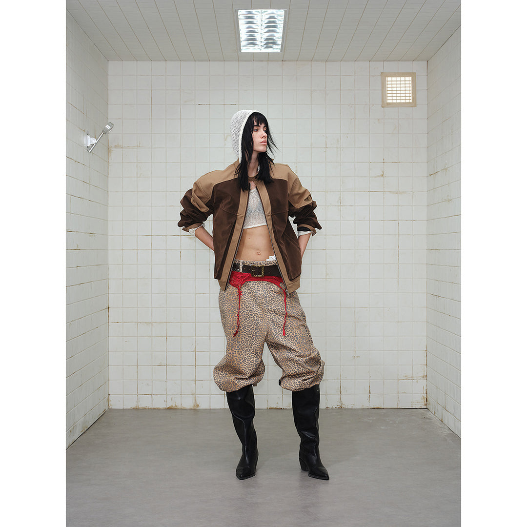 Herren Kurzjacke im Boxy‑Blousonstil aus Velours- und Canvas‑Mix mit hohem Stehkragen Shop Nory