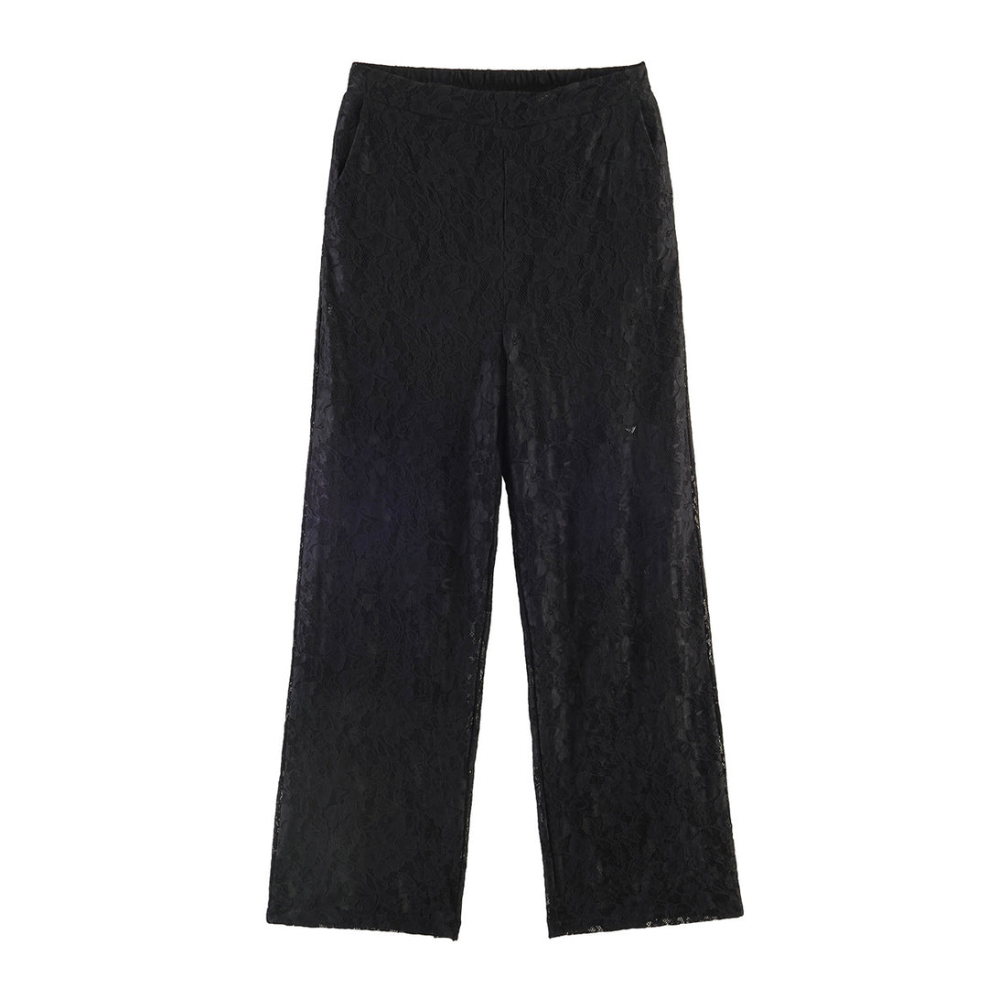Damen Hochelastische Spitzenhose mit weitem Bein und hoher Taille Shop Nory