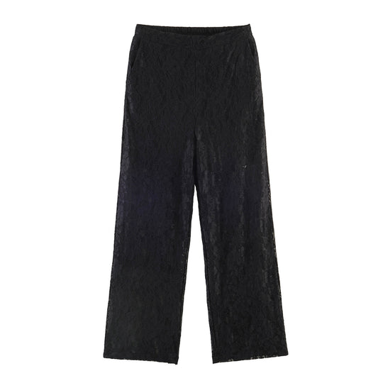 Damen Hochelastische Spitzenhose mit weitem Bein und hoher Taille Shop Nory