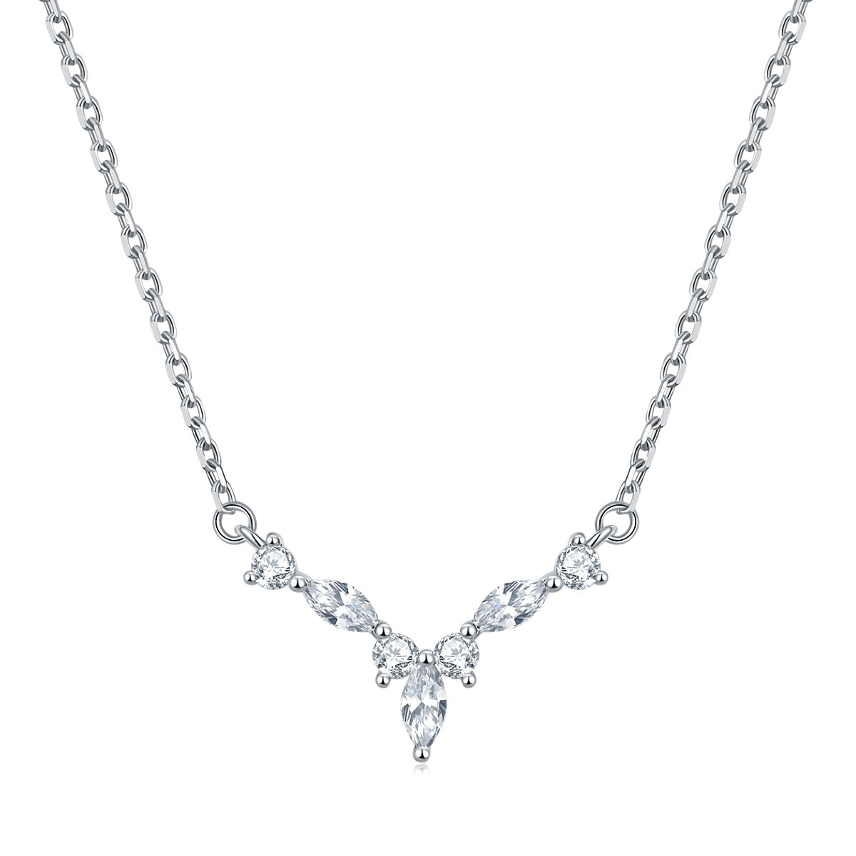 Damen Halskette mit funkelndem Zirkonia-Anhänger im eleganten Design Shop Nory