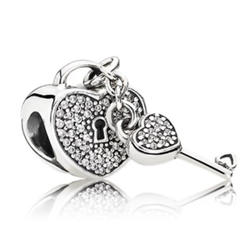 Facettierter Kristall-Charme Perlenanhänger Für Charm-Armband mit Zirkonia-Einfassung