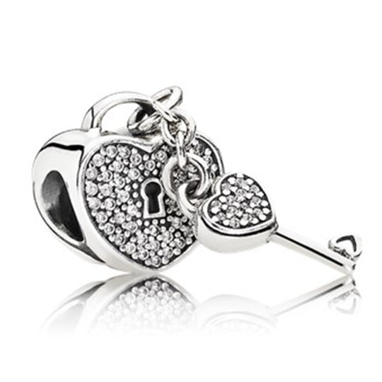 Facettierter Kristall-Charme Perlenanhänger Für Charm-Armband mit Zirkonia-Einfassung