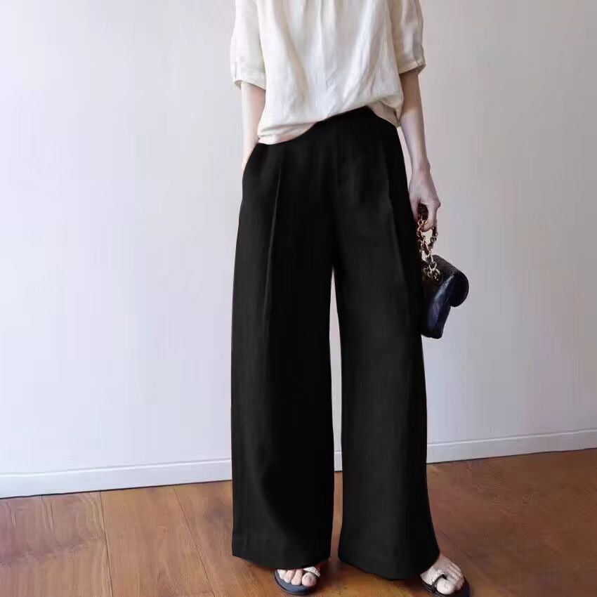 Damen Weite Leinenhose