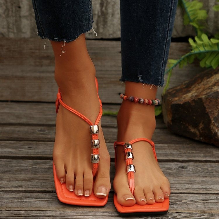Damen Zehentrenner Sandalen mit eleganten Akzenten